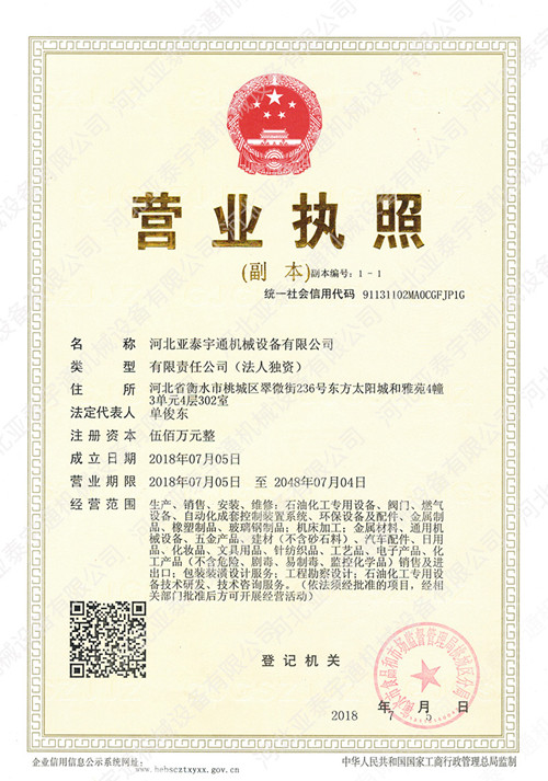 子公司營業執照